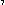 5x5 Pixel Image of the Numeral 7